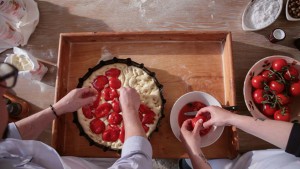 Selezione Casillo -Focaccia Barese in preparazione
