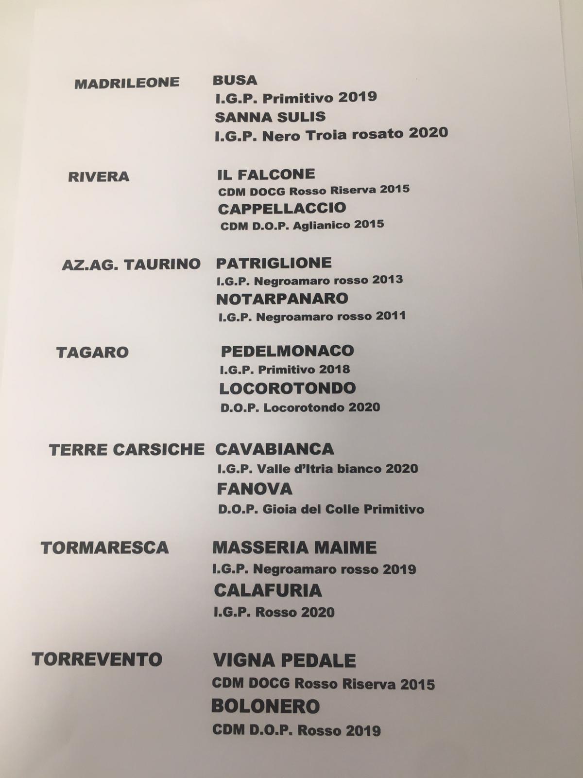 Rotary di vino al tramonto