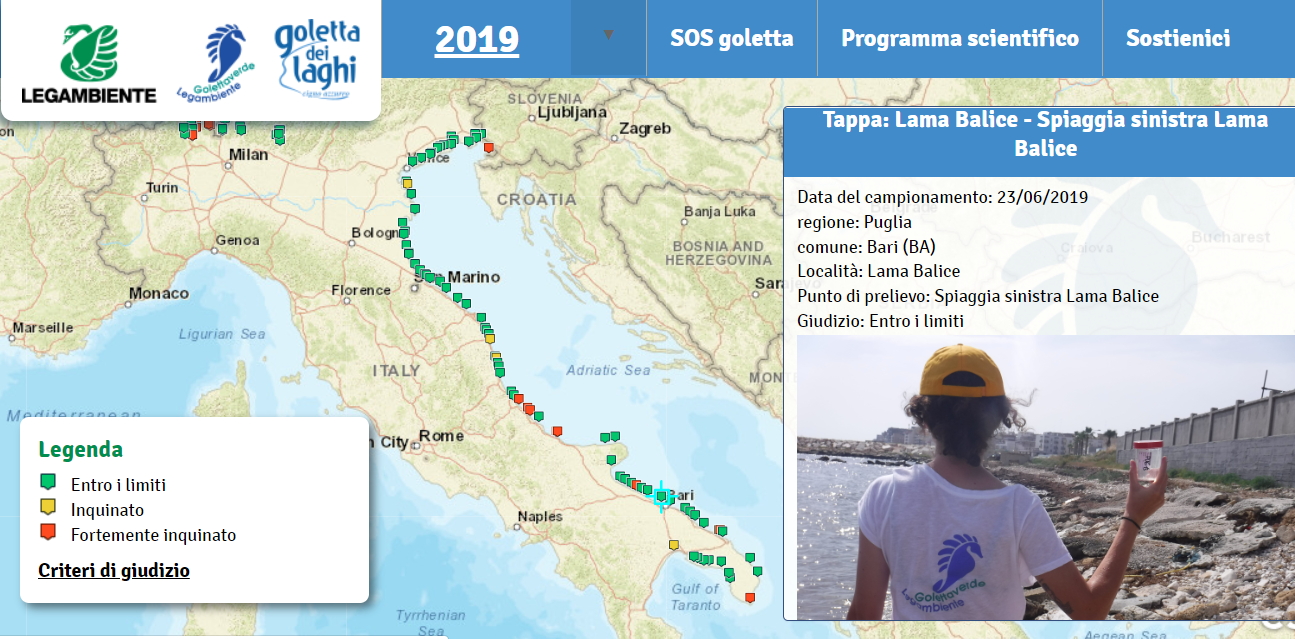 mappa monitoraggi puglia